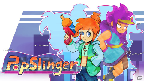 90年代アニメ風のグラフィックが魅力のアクション・シューティング「ポップスリンガー」がSwitchで4月28日に配信の画像1
