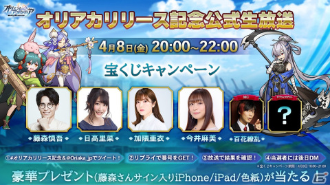 「オリエント・アルカディア」のリリースを記念した公式生配信に藤森慎吾さんや声優陣が出演！の画像7