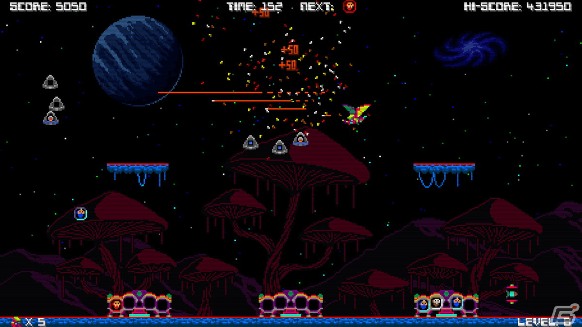 80年代ACスタイルの2Dシューティングアクション「Galacticon：ギャラクティコン」がSwitchで5月22日に配信！の画像3