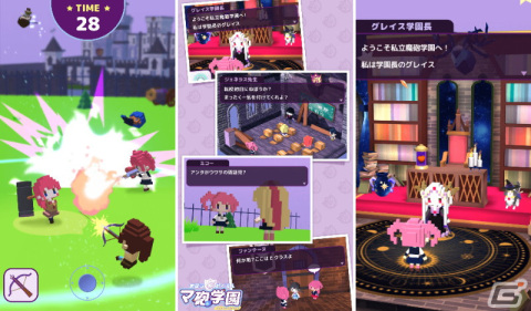 可愛いボクセルキャラが魅力のカジュアルACT「マ砲学園」がiOS/Android向けに配信開始！タップして離すの簡単操作で敵をぶっとばそうの画像2