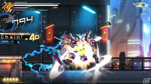 「蒼き雷霆 ガンヴォルト 鎖環」ガンヴォルトやきりんのアクションを紹介！“ソング・オブ・ディーヴァ”などのゲームシステムにも注目の画像18
