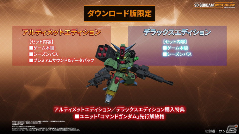 「SDガンダム バトルアライアンス」が8月25日に発売決定！ミッションや機体強化などを紹介するPVや購入特典情報も公開の画像6