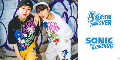 ストリートファッションブランドのA'gemとSONIC THE HEDGEHOGのコラボアイテムが登場！Tシャツやワイドカラーパンツなどを展開の画像1