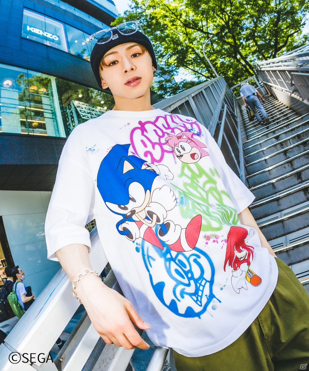 ストリートファッションブランドのA'gemとSONIC THE HEDGEHOGのコラボアイテムが登場！Tシャツやワイドカラーパンツなどを展開の画像2