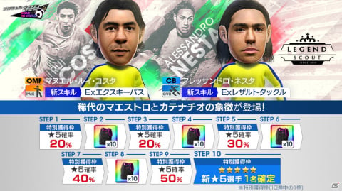 「サカつくRTW」にレジェンド選手としてルイ・コスタ選手とネスタ選手が登場！★4バージョンの選手がもらえるログボもの画像1