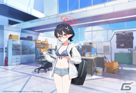 「ブルーアーカイブ」で「アビドスリゾート復旧対策委員会」が開催中！ノノミとワカモが水着姿で登場するピックアップ募集もの画像2