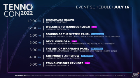 「Warframe」7月17日に開催されるデジタルイベント「TENNOCON 2022」の詳細が公開！の画像2