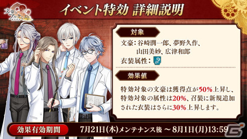 「文豪とアルケミスト」小林多喜二の新たな「覚醒ノ指環」が登場！イベント「調査任務『千里の道も一歩から』」も開始の画像3
