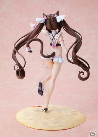 「ネコぱら」よりショコラ/バニラ メイド水着ver.フィギュアが登場！2体セットでは特製台座と手つなぎパーツが付属の画像4