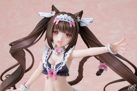 「ネコぱら」よりショコラ/バニラ メイド水着ver.フィギュアが登場！2体セットでは特製台座と手つなぎパーツが付属の画像6