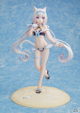 「ネコぱら」よりショコラ/バニラ メイド水着ver.フィギュアが登場！2体セットでは特製台座と手つなぎパーツが付属の画像7