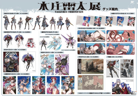 「戦場のヴァルキュリア」発売15周年記念に向けた本庄雷太氏との合同展覧会が7月31日より順次開催！の画像2