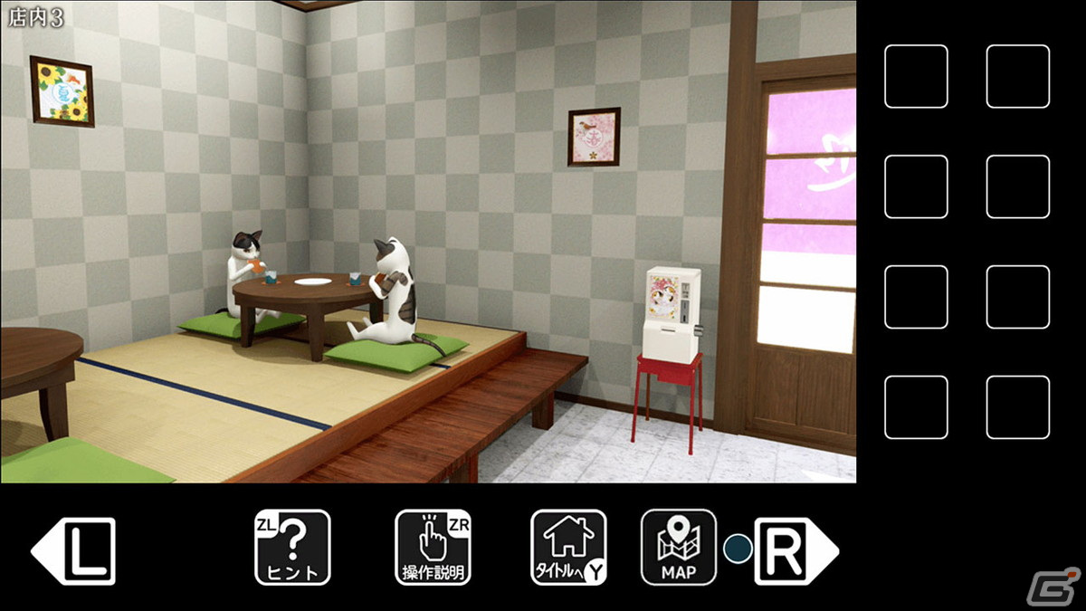 Switch「猫様の甘味処からの脱出」が配信開始！猫だらけの和菓子屋から脱出を目指す謎解きアドベンチャーの画像3