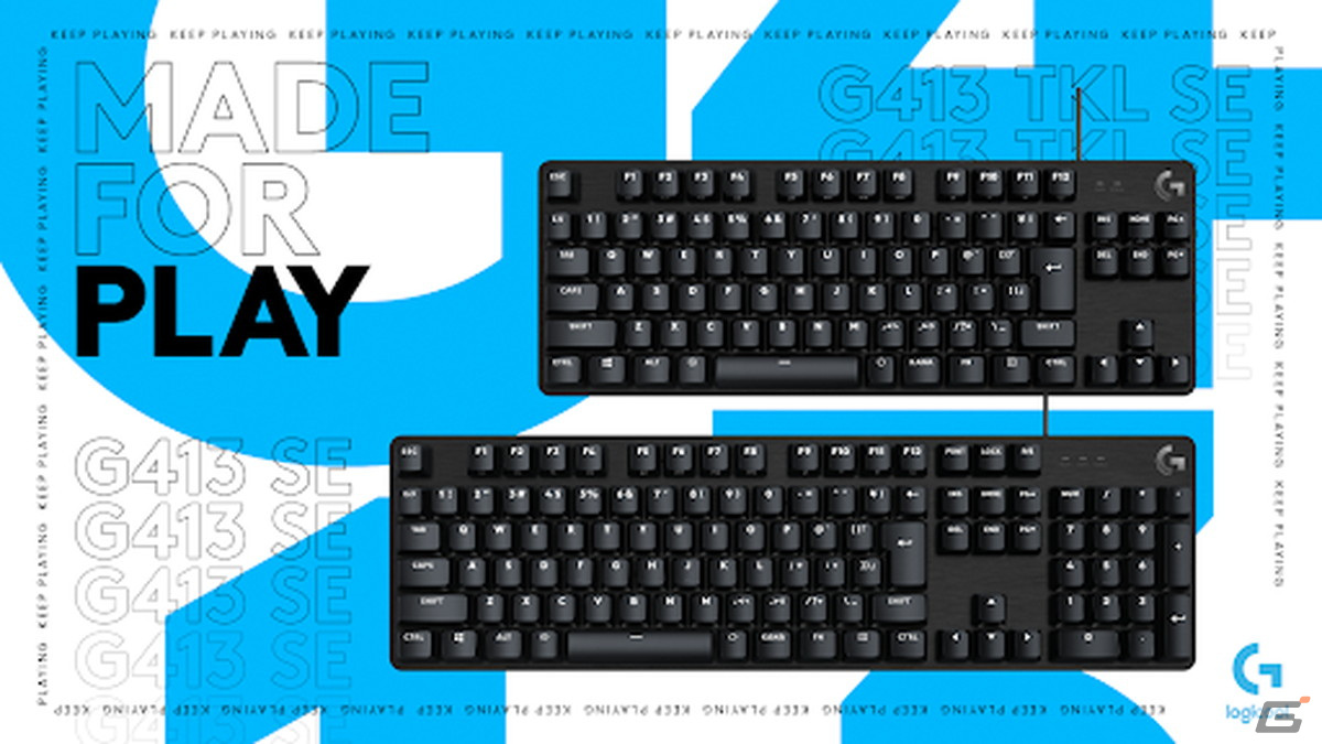ロジクールより高い耐久性と耐摩耗性を備えたゲーマー向けキーボード 「G413 SE」「G413 TKL SE」が発売の画像1