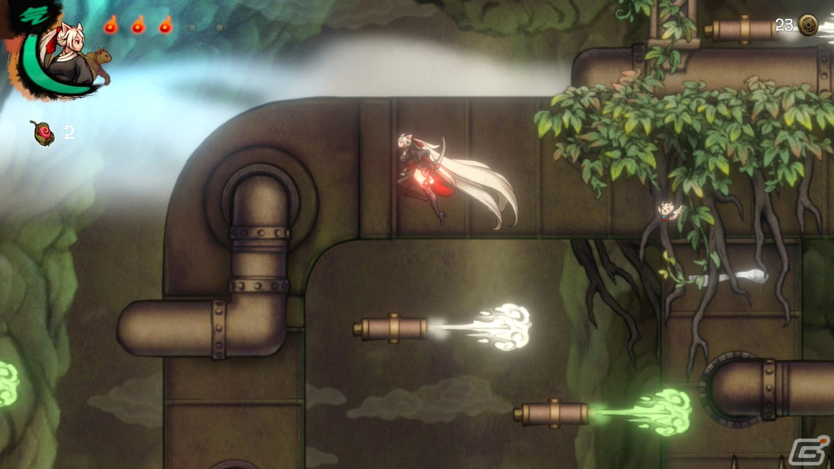 半妖の女退魔師が戦う東洋ファンタジーメトロイドヴァニア「閻魔 : ツバキ伝」がSteamで配信開始！の画像4