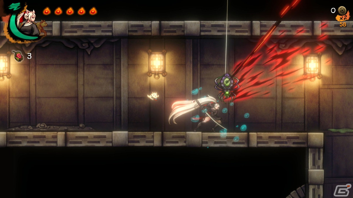 半妖の女退魔師が戦う東洋ファンタジーメトロイドヴァニア「閻魔 : ツバキ伝」がSteamで配信開始！の画像5