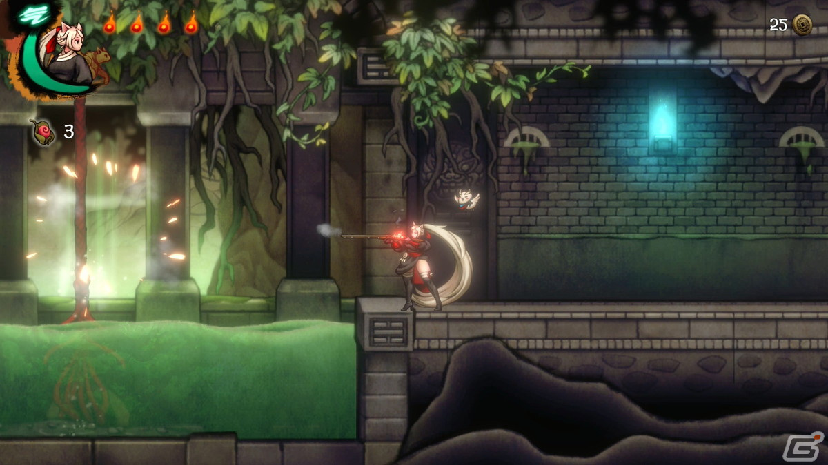 半妖の女退魔師が戦う東洋ファンタジーメトロイドヴァニア「閻魔 : ツバキ伝」がSteamで配信開始！の画像6