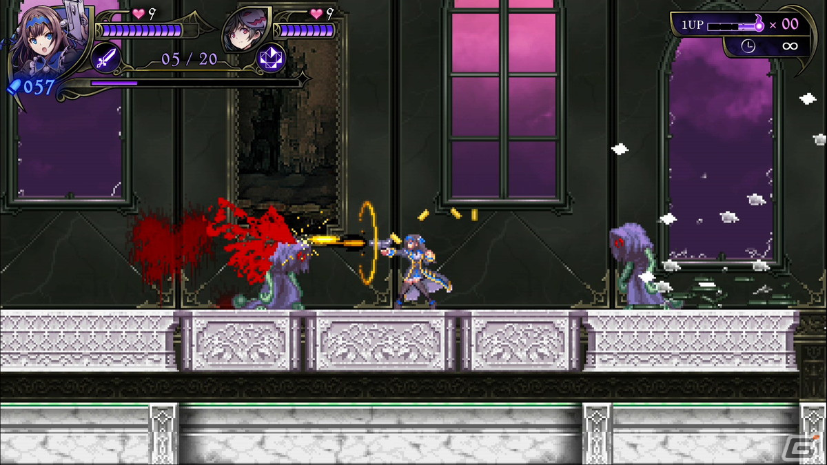 インティ・クリエイツが新作「Grim Guardians: Demon Purge」を発表！神園しのぶと神園真夜が“悪魔の城”となった学校で闘う2Dアクションの画像6