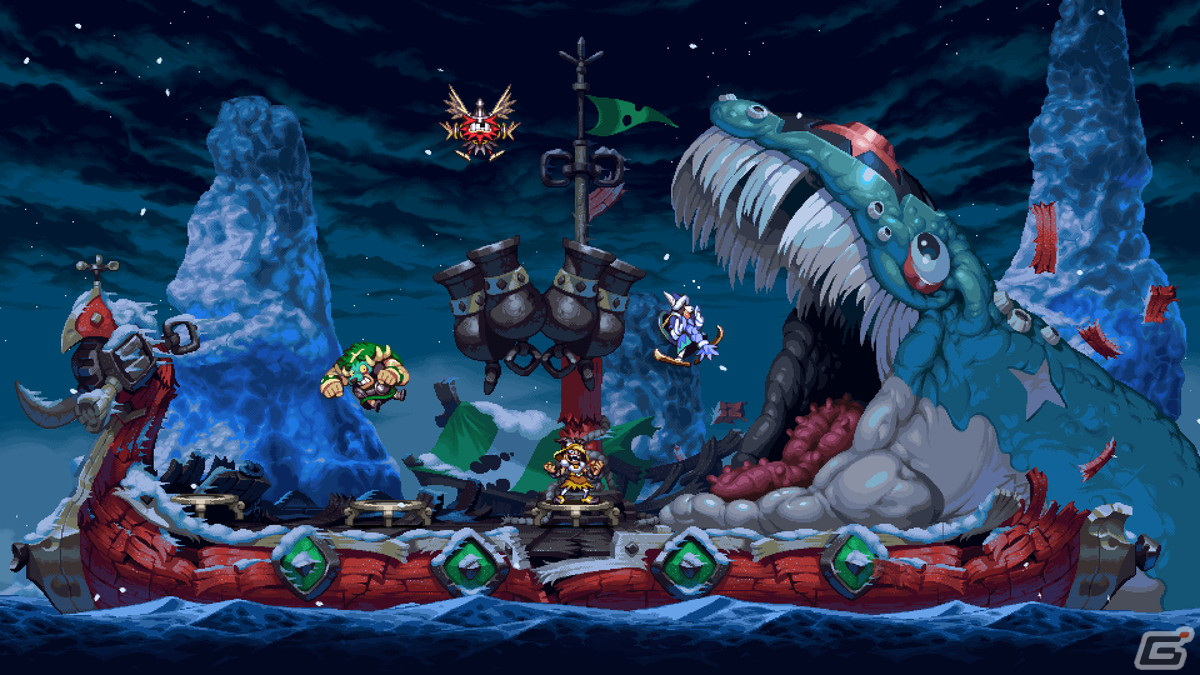 最大4人で遊べるトランポリン協力ACT「Vikings on Trampolines」が発表！「Owlboy」開発スタジオが贈る海賊たちの大冒険の画像3