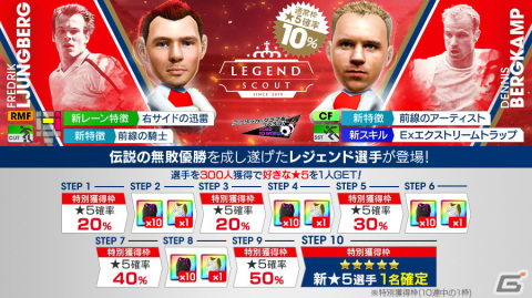 「サカつくRTW」ロンドン強豪クラブのレジェンド選手であるユングベリ、ベルカンプ、プティが登場する「LEGEND SCOUT」が開催！の画像1