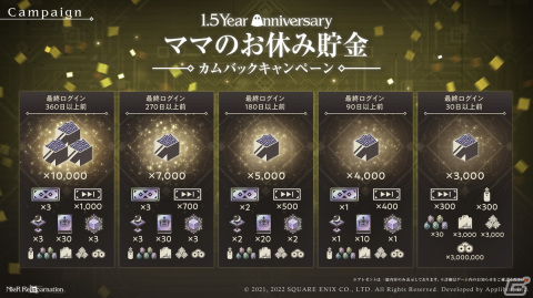 「NieR Re［in］carnation」で1.5 Year Anniversary記念キャンペーンが開始！新コンテンツ「虚光ノ想憶」も登場の画像8