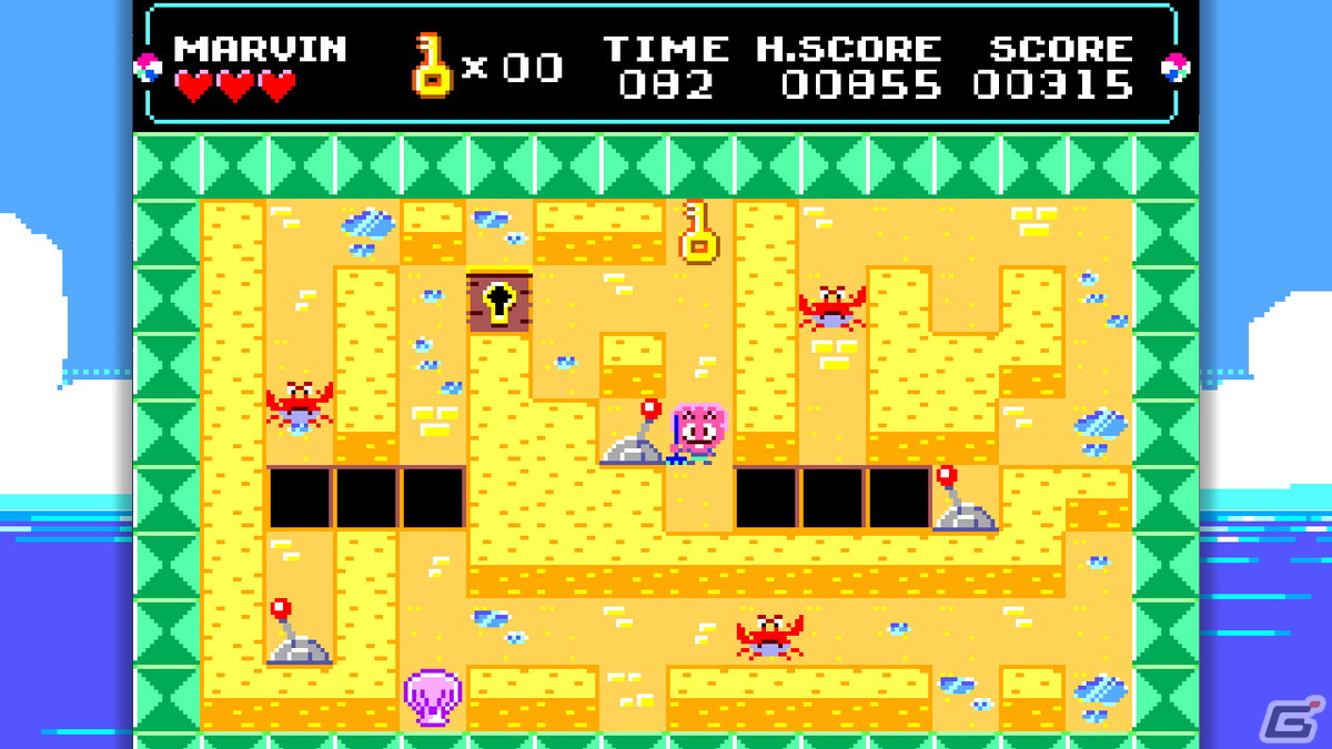 2枚貝な主人公を操作して城を取り戻そう！アクションパズル「ツクールシリーズ ClaM KNight」がSwitchで配信開始の画像5
