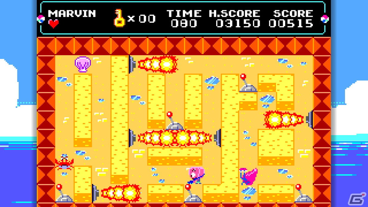 2枚貝な主人公を操作して城を取り戻そう！アクションパズル「ツクールシリーズ ClaM KNight」がSwitchで配信開始の画像6