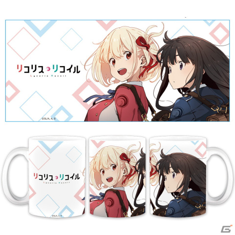 TVアニメ「リコリス・リコイル」のアクリルコースター、マグカップ、クリアファイルが「きゃらON！」で予約受付中の画像4