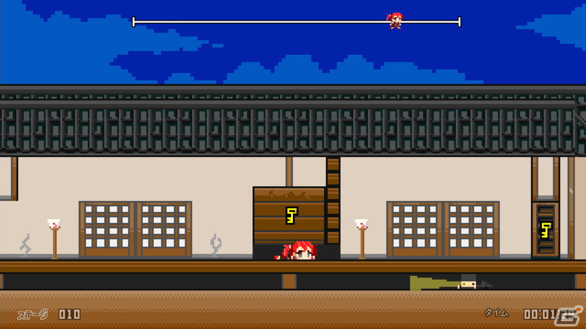 天井に張り付いたりホフク前進しながら進む潜入ACT「ツクールシリーズ Ninja Sneaking R」がSwitch向けに配信開始！の画像2