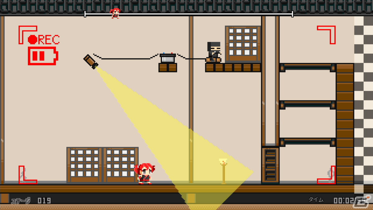 天井に張り付いたりホフク前進しながら進む潜入ACT「ツクールシリーズ Ninja Sneaking R」がSwitch向けに配信開始！の画像3