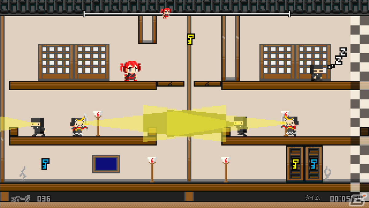 天井に張り付いたりホフク前進しながら進む潜入ACT「ツクールシリーズ Ninja Sneaking R」がSwitch向けに配信開始！の画像4