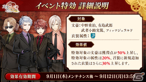 「文豪とアルケミスト」でイベント「調査任務「志賀直哉ノ作品ヲ浄化セヨ　前編」」と限定召装「志賀直哉ノ作品ヲ浄化セヨ　前編」が開催の画像2