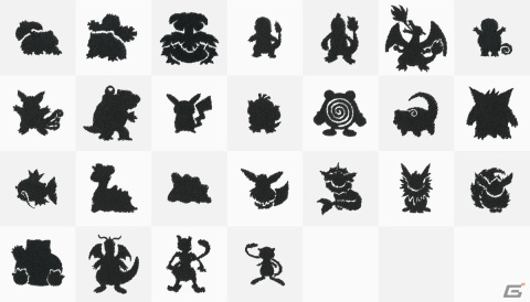 ポケモンシャツにポケモンのシルエット刺繍が登場！「ポケットモンスター 赤・緑」に登場する25種のポケモンから選択可能の画像1