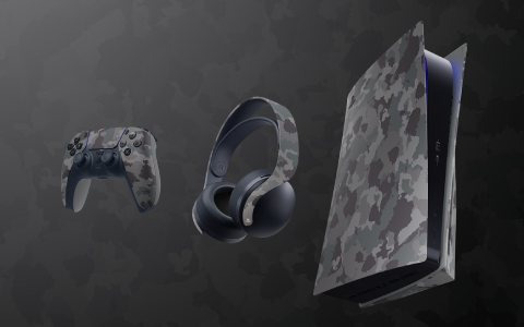 PS5用カバーとコントローラー、PULSE 3Dワイヤレスヘッドセットの新色として「グレー カモフラージュ」が登場！