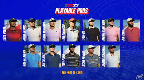 「ゴルフ PGAツアー 2K23」プレイアブルのプロ選手リストを公開！タイガー・ウッズ選手やトニー・フィナウ選手が登場の画像1