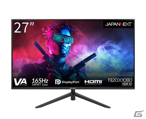 JAPANNEXTが27インチVAパネルを搭載し165Hzに対応した対応ゲーミングモニター「JN-27VG165FHDR」を発売の画像1