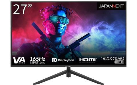 JAPANNEXTが27インチVAパネルを搭載し165Hzに対応した対応ゲーミングモニター「JN-27VG165FHDR」を発売