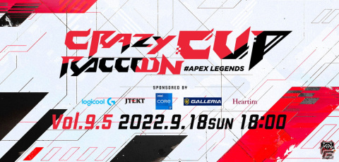 「Mildom」Crazy Raccoonが主催する大会「Crazy Raccoon Cup Apex Legends 9.5」を9月18日18時より配信決定！の画像1