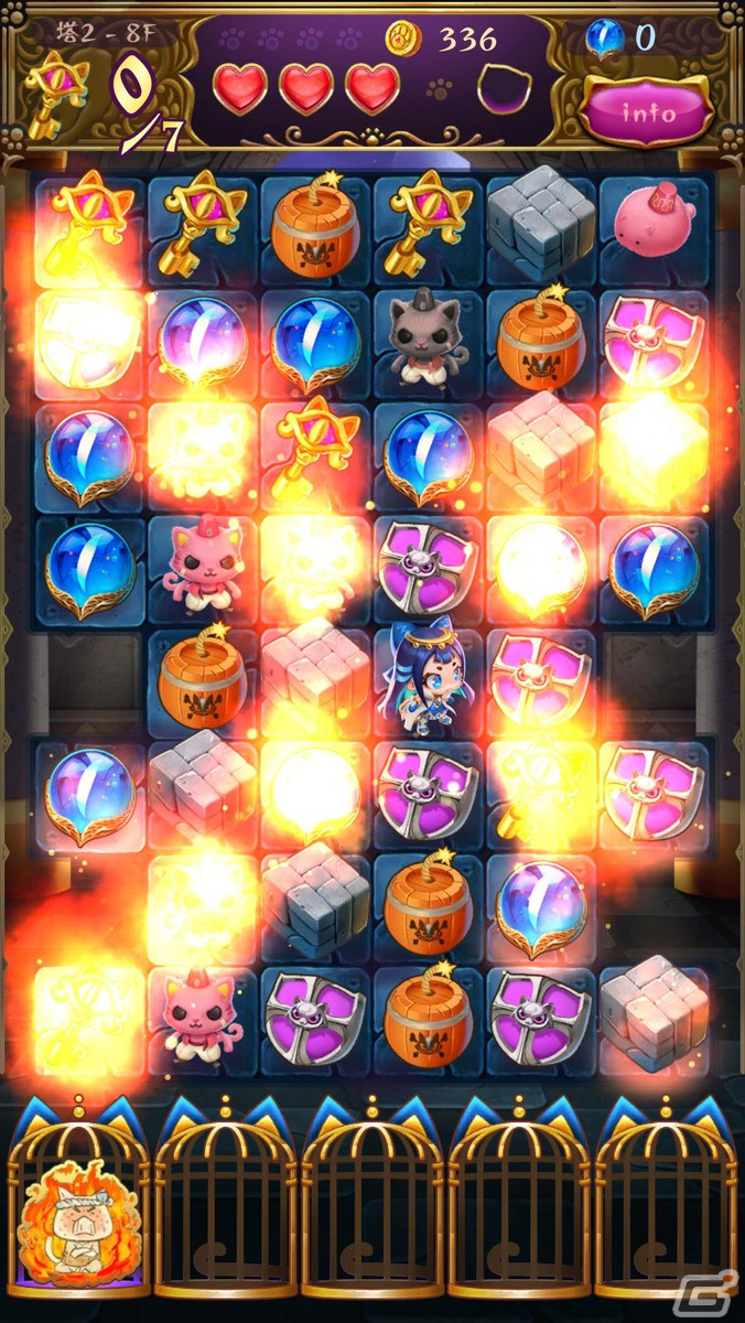 「ペルシャと魔法のパズル ～アラビアンニャイト編～」が配信開始！3マッチパズルとダンジョンRPGを融合させたスマホ向けパズルRPGの画像8