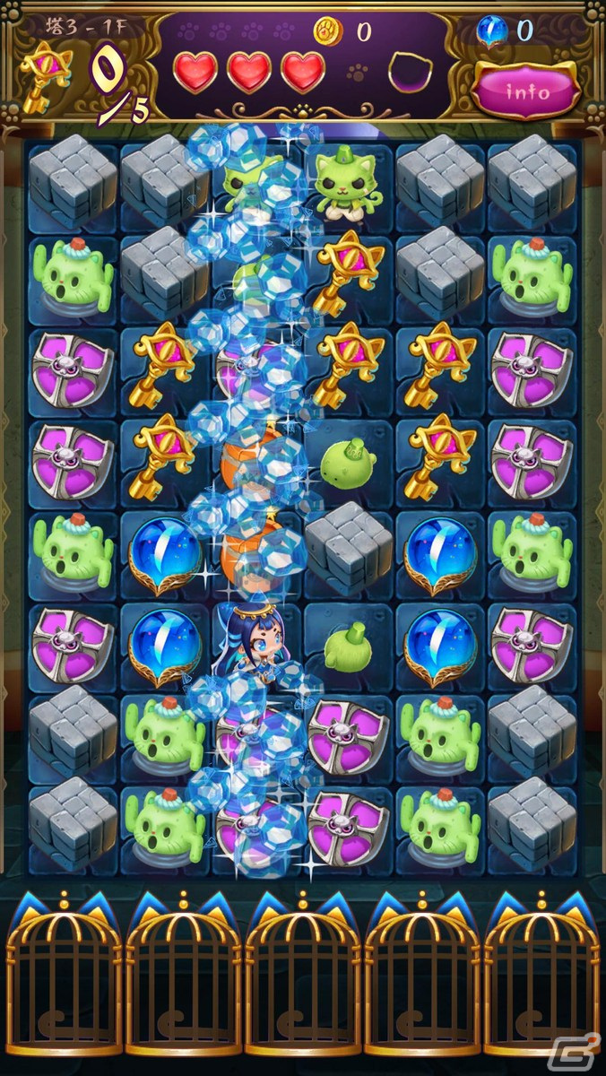 「ペルシャと魔法のパズル ～アラビアンニャイト編～」が配信開始！3マッチパズルとダンジョンRPGを融合させたスマホ向けパズルRPGの画像9