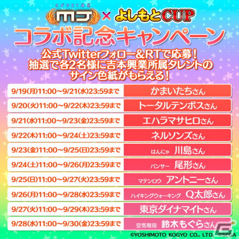 「セガNET麻雀 MJ」シリーズと吉本興業のコラボ全国大会「第2回よしもとCUP」が開始！の画像25