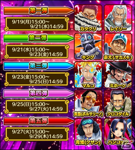 「ONE PIECE サウザンドストーム」で6.5周年記念イベントが開催中！カタクリやキング、マルコらが登場する記念フェスもの画像5