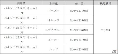 シヤチハタから「ペルソナ25周年ネーム9」「ペルソナ25周年ゴム印6個セット」の予約販売が開始の画像6