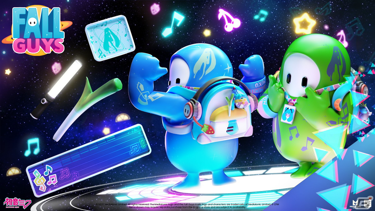 「Fall Guys」で初音ミクとのコラボイベント「未来のサウンド」が開催！コラボコスチュームなども登場の画像3