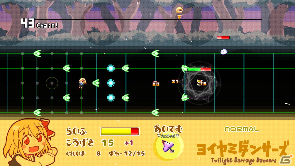 Steam版「ヨイヤミダンサーズ」が9月29日に配信！東方Project二次創作の弾幕リズムアクションの画像2