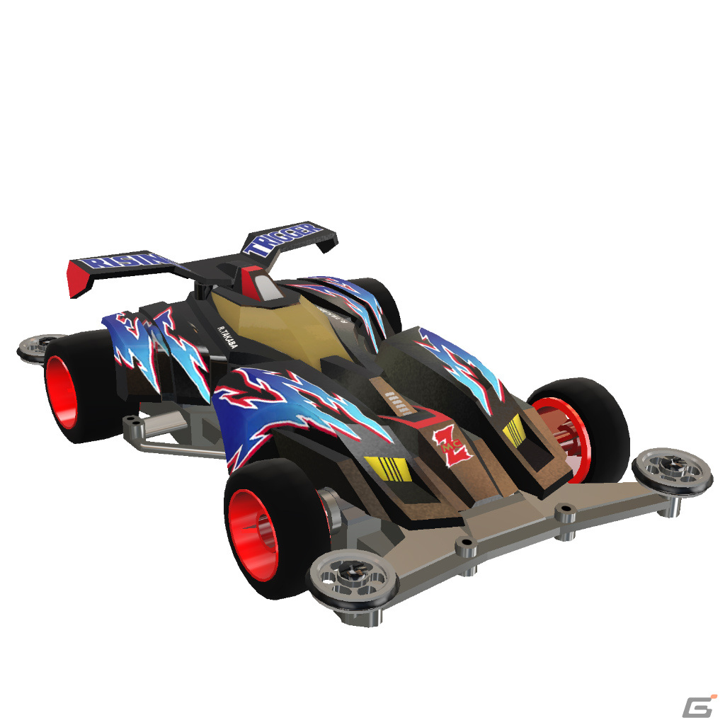 「ミニ四駆 超速グランプリ」鷹羽リョウが使用する3代目トライダガー「ライジングトリガー」が神速フェスに登場！の画像2