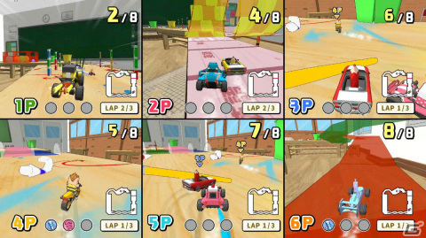 Switch「消しゴムくんレースGP」が配信！文房具で作られたコースを最大6人で駆け抜けるレースゲームの画像8