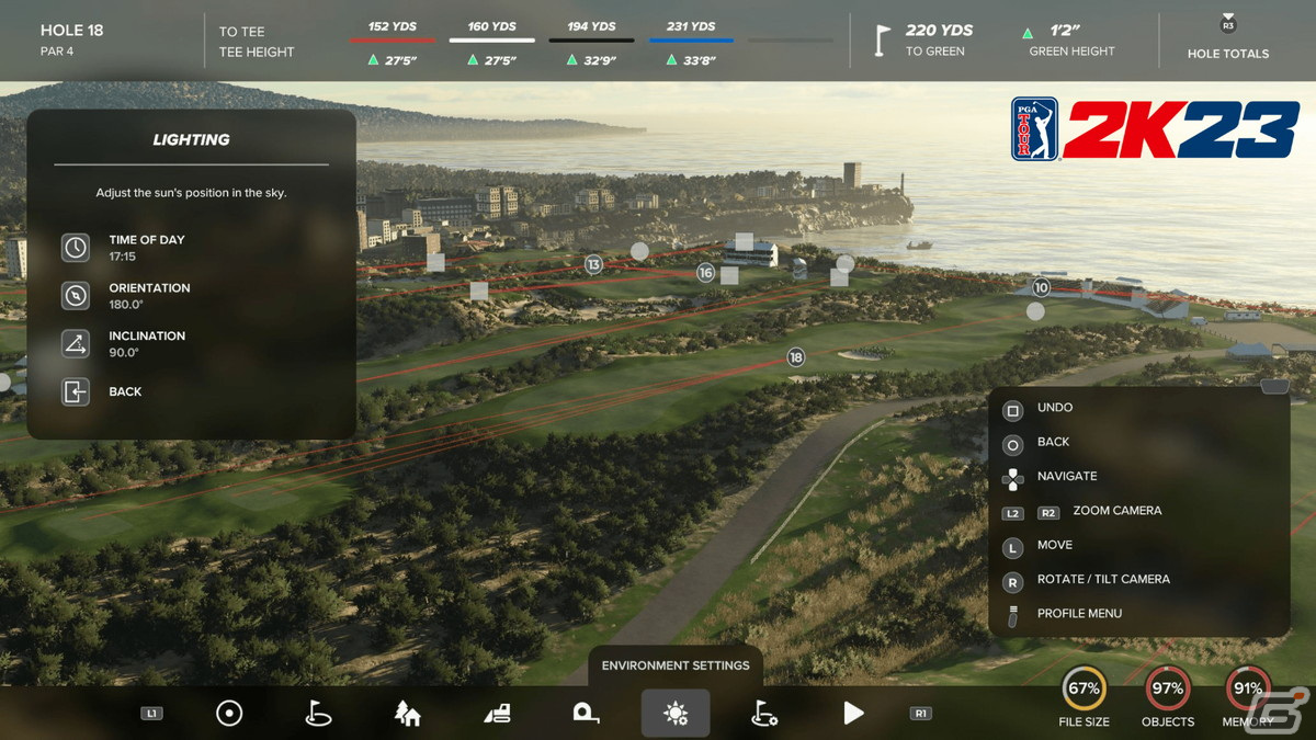 「ゴルフ PGAツアー 2K23」コースデザイナーモードのアップグレード情報が公開！インターフェースの刷新や新たなスプラインツールなどの画像3