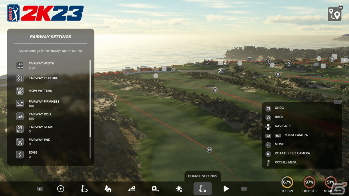 「ゴルフ PGAツアー 2K23」コースデザイナーモードのアップグレード情報が公開！インターフェースの刷新や新たなスプラインツールなどの画像4