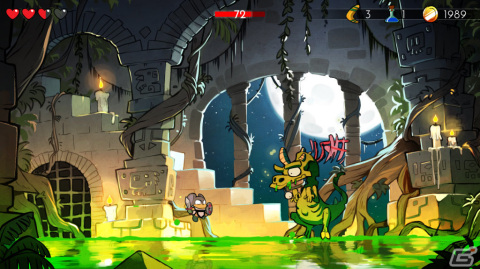 PS5版「WonderBoy：ドラゴンの罠」が発売！トカゲ人間に変えられてしまった主人公によるノンストップACTの画像3
